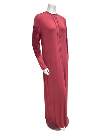 The Star Story 10-888 Dollies Berry Modal Button Down Nightgown Myselflingerie.com